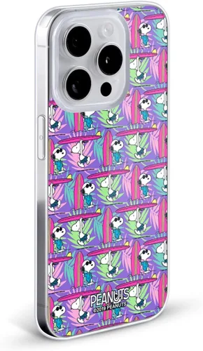Vista 2 de Head Case Designs Snoopy Aloha Disco - Funda de gel con licencia oficial de Peanuts Surf [protección de grado militar] compatible con Apple iPhone