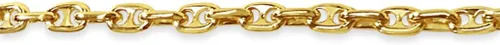 Vista 2 de TEX Pulsera de eslabones marineros de ancla hecha a mano de oro amarillo macizo de 14 k, 8 pulgadas, Oro, Sin piedra