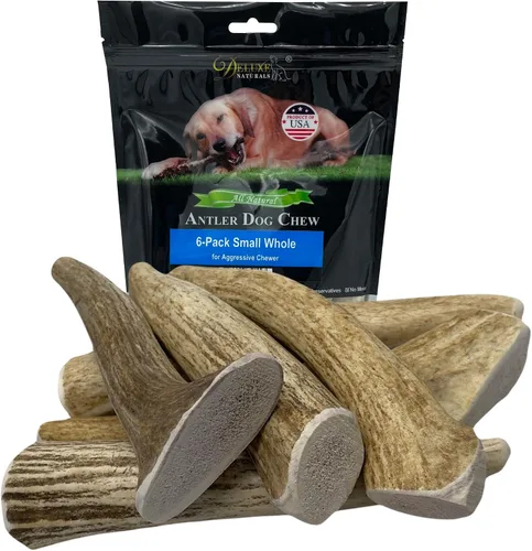 Vista 28 de 2 x 1 libra cuernos de alce masticables pequeños mixtos enteros y partidos para perros de juguete a pequeños de menos de 20 libras (5-7+ pulgadas)