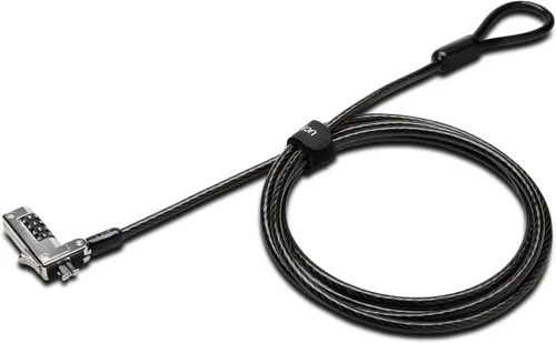 Vista 10 de Kensington Cable de Combinación con Barra en T Ranura de Bloqueo Estándar para Laptops, Contraseña Restablecible de 4 Dígitos con Cable de 6 Pies