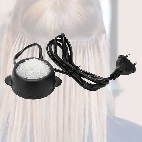 Vista 8 de Mini olla caliente de temperatura constante, pegamento para extensión de cabello, olla de fusión ligera y portátil, peluca de calor, estufa