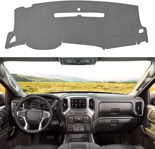 Vista 16 de SPEEDWOW Alfombrilla Cubierta Tapete para Tablero de Instrumentos Compatible con Chevrolet Silverado Avalanche Tahoe Suburban GMC Pickup Yukon Negro