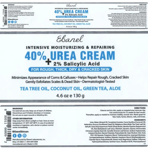 Vista 9 de Ebanel Paquete de crema de urea al 40% de 4.6 onzas y 2.5% humectante de retinol