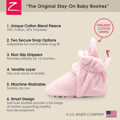 Vista 3 de Zutano Unisex Fleece Baby Booties, Soft Sole and Non Slip Stay On Slipper Socks for InfantToddler, Girls, Boys 3-24 Months