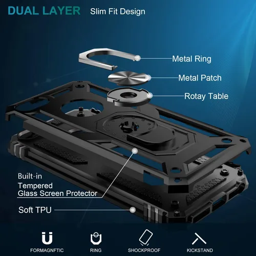 Vista 379 de Jeylly Funda para iPhone SE/Funda para iPhone 5S, Exterior de Plástico Duro que Absorbe Golpes + Interior de Silicona de Goma Defensor contra