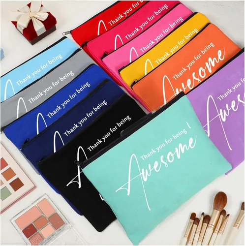Vista 6 de Buryeah 24 bolsas de cosméticos para mujer, regalo de regreso a la escuela, profesores, estudiantes, regalo de agradecimiento por ser impresionante