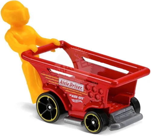 Vista 2 de Hot Wheels 2017 HW Ride-Ons - Conductor de pasillo (carro de la compra) 139/365, color rojo