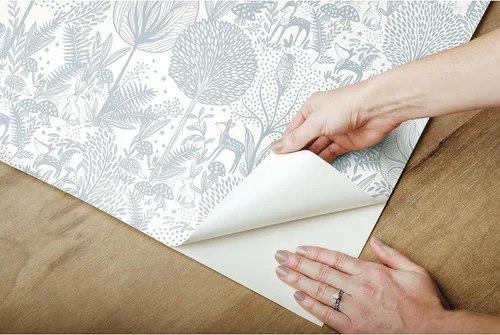 Vista 6 de RoomMates RMK12075RL Sea Blue Forest Friends - Papel tapiz para guardería, rollo