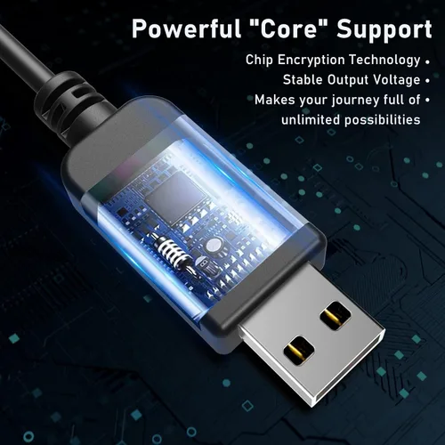 Vista 2 de Cable detector de radar, cable de enchufe USB a DC3.5, para Cobra Whistler Escort Valentine One Uniden Beltronics Radar Detector, Cable