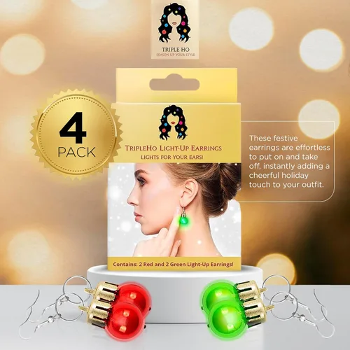 Vista 5 de Beardaments Paquete de luces para el cabello y los aretes: el juego original de 16 piezas para el cabello y 4 piezas de luces