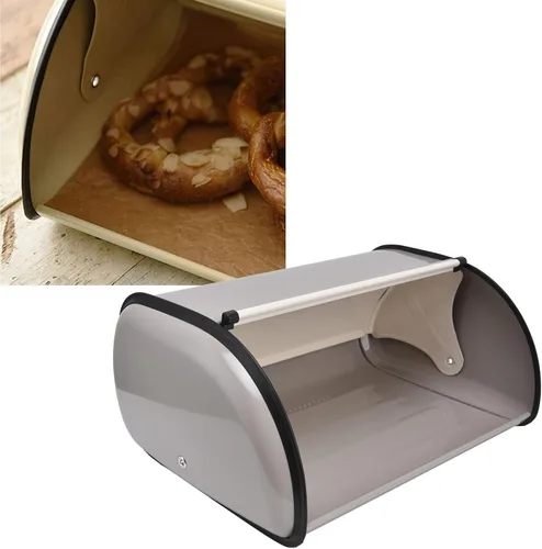 Vista 3 de Caja de pan de gran capacidad, lindo patrón, rollo de puerta, pan, almacenamiento de pan, para panadería doméstica