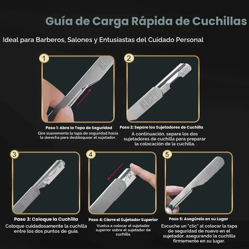Vista 6 de Maquinilla de afeitar recta profesional para hombre