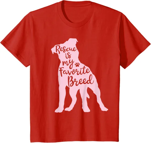 Vista 55 de Pitbull Rescue Is my Favorite Breed Dog Pit Bull Mama - Camiseta, Negro, S