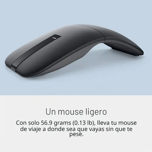 Vista 2 de Mouse de viaje Bluetooth Dell MS700, Bluetooth 5.0, par Microsoft Swift/par Dell (solo Windows 10 y 11), sensor óptico LED, desplazamiento táctil