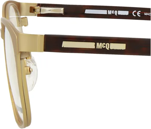 Vista 4 de Alexander McQueen anteojos MQ 0116Op- 002doradohavana