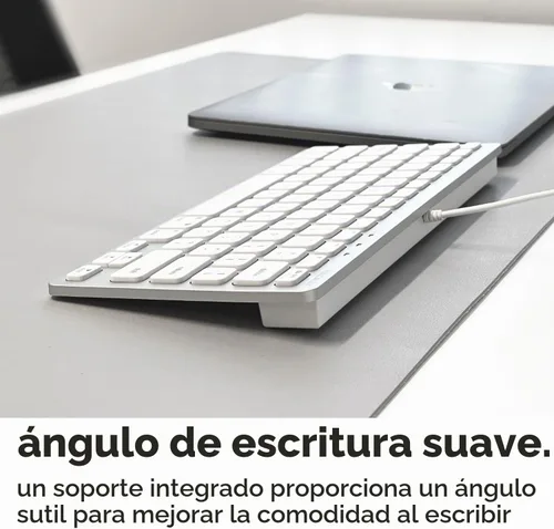 Vista 6 de Macally Pequeño teclado con cable para Mac y Windows - 78 teclas de interruptor de tijera compatible con el teclado Apple - Mini teclado USB que