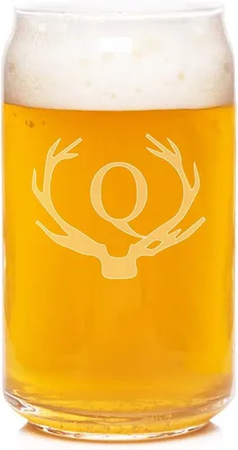 Vista 19 de Abby Smith Antler - Copa de cristal con grabado inicial