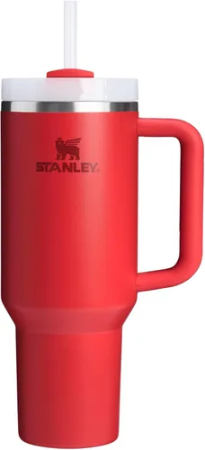 Vista 145 de STANLEY Quencher H2.0 Vaso Térmico con asa y pajilla, 64 onzas, tapa Flowstate de 3 posiciones, gran capacidad para viajes y deportes, vaso de acero