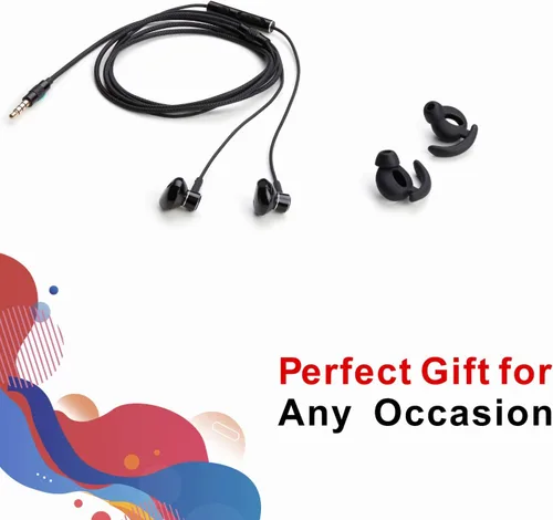 Vista 6 de LUDOS SPECTA - Auriculares intraurales con cable, auriculares con micrófono para llamadas claras, aislamiento de ruido, para iPhone, iPad, Samsung