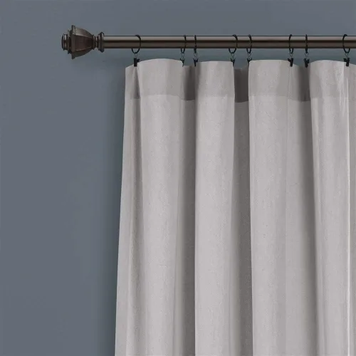 Vista 3 de Lush Decor Par de paneles de cortina de felpilla con cheurón gris claro (84 x 40 pulgadas)