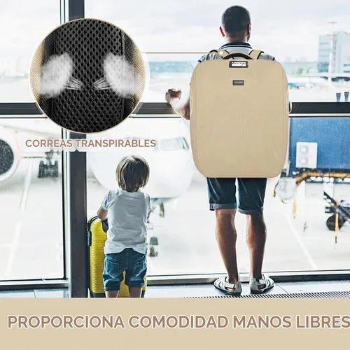 Vista 7 de YOREPEK Bolsas acolchadas para asiento de automóvil para viajes aéreos, se adapta al asiento de automóvil Doona con base isofix, mochila resistente