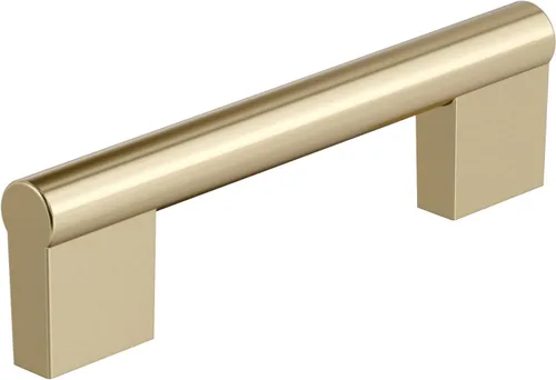 Vista 18 de Amerock Versa 3-3/4 pulgadas (96 mm) de centro a centro Bronce champán Manija de gabinete - paquete de 10 unidades Champagne bronce