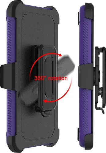 Vista 8 de Funda para Galaxy A32 5G con protector de pantalla de TPU suave, [serie de fundas], funda protectora de cuerpo completo resistente con clip