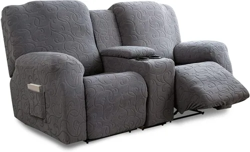 Vista 27 de Funda para Sillón Reclinable de 4 Piezas Elástica, Funda Deslizable de Sofá, Cubierta de Sofá para Sofá Reclinable de 1 Asiento, Protector