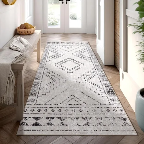 Vista 23 de ILANGO Alfombras de Área de Yute para Exteriores, Alfombras Tejidas Lavables para Patio 5'x7', Alfombras Naturales de Estilo Rústico para Áreas