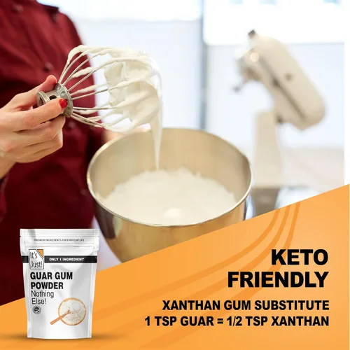 Vista 4 de It's Just - Goma Guar, Sin Gluten, Sin OGM, Espesante y Aglutinante a Base de Plantas, Espesa Artículos Fríos, Horneado Keto, Sustituto de Goma
