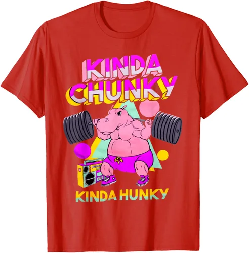 Vista 101 de Kinda Chunky Kinda Hunky, camiseta de gimnasio para culturismo, Negro