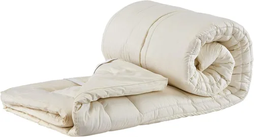 Vista 9 de Sleep & Beyond My Topper - Cubrecolchón de lana, funda de percal de algodón cómodo para todo el año, lavable, transpirable, alivio de presión, sueño
