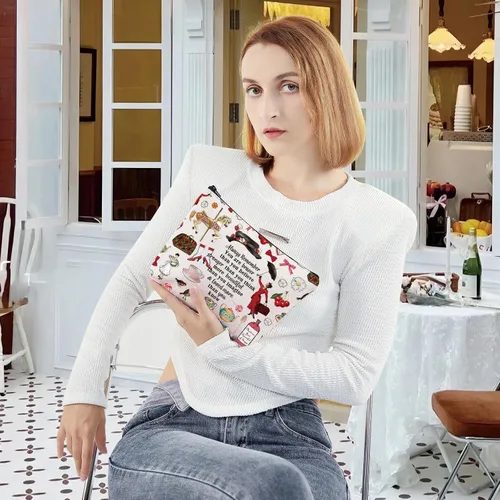 Vista 6 de LEVLO Bolsa de maquillaje para cosméticos de Mary Movie Mary Fans Gift You Are Braver Stronger Smarter Than You Think - Bolsa de maquillaje