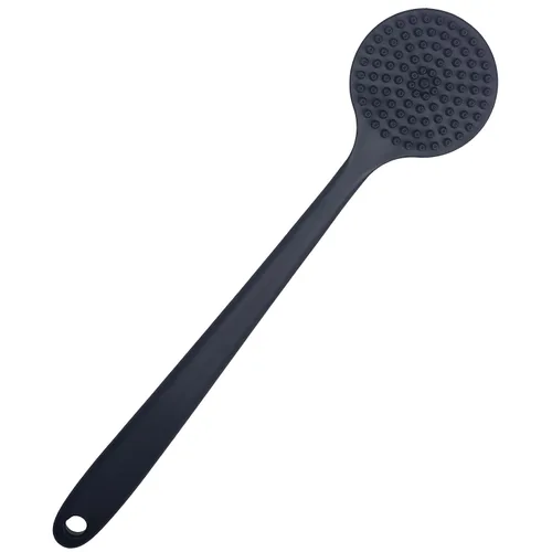 Vista 8 de DNC Exfoliador de Espalda para Ducha Cepillo Corporal de Silicona Suave para Baño con Mango Largo (Negro)