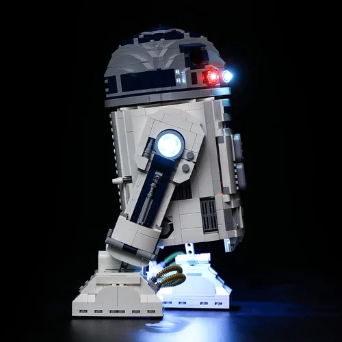 Vista 4 de BRIKSMAX Kit de iluminación LED para R2-D2, compatible con el modelo de bloques de construcción Lego 75308, no incluye el juego de Lego