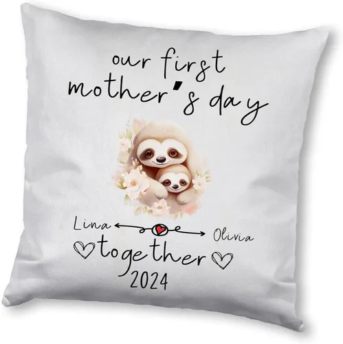 Vista 7 de Sloth Family Mother's Day, Personalised Pillow Case Decor for Home, Present for Mom, Grandmother, for Her Sloth 7