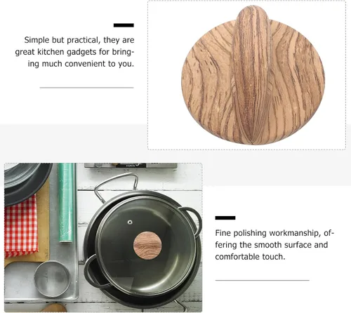 Vista 7 de DOITOOL Pomo universal de repuesto para tapa de olla resistente al calor, para woks de vapor y sartenes de sopa, paquete de 2 con tacto cómodo, 2.91