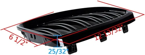 Vista 2 de CORP - 2 fundas para parrilla de riñón para capó delantero izquierdo y derecho, compatible con 3-Series 07-10 E92 Coupé E93 Convertible 08-13 M3 2DR