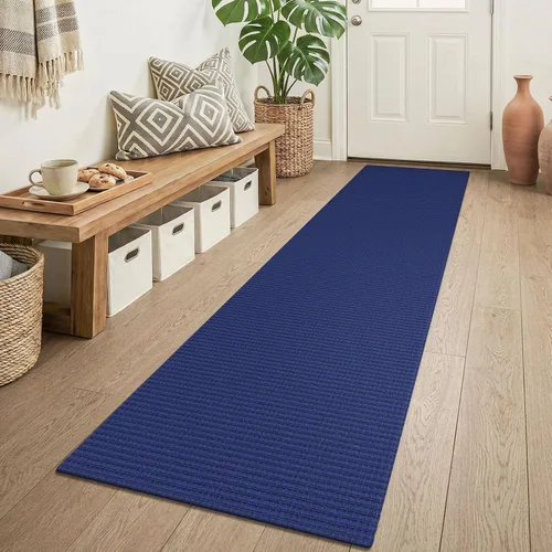 Vista 215 de KOZYFLY - Tapete para puerta de interior, lavable, pequeña, antideslizante, con respaldo de goma, felpudo de algodón para el hogar, color negro