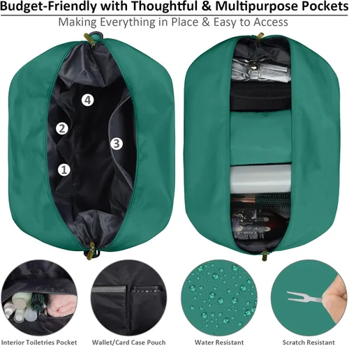 Vista 3 de Vankor - Bolsa de lona grande para viajes, impermeable, de 21 pulgadas, bolsa de lona para gimnasio para mujeres y hombres, duradera, para fines