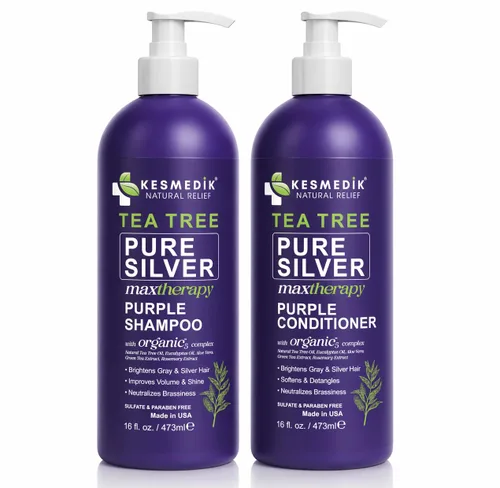 Vista 9 de Juego de champú y acondicionador de árbol de té morado para cabello