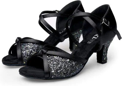 Vista 5 de EAKLVB Ballroom Dance Shoes Women, Latin Salsa Bachata Practice Performance Dancer Shoes