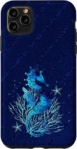 Vista 13 de Turquoise Seahorse Ocean Background Case for iPhone 17