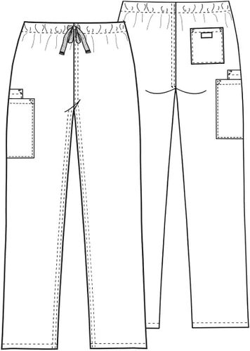 Vista 7 de Cherokee Pantalón cargo para hombre y mujer con cremallera frontal y cordón ajustable 4100