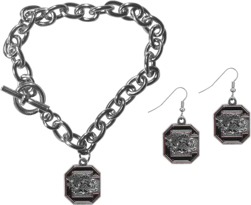 Vista 31 de Siskiyou Sports NCAA unisex-adult Chain Bracelet and Dangle Earring Set