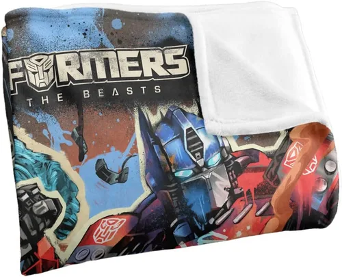 Vista 3 de Transformers: Rise of The Beasts - Manta de 36 x 58 pulgadas Optimus Prime Primal Mural Silky Touch Super Soft