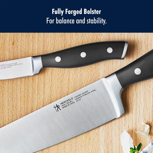 Vista 7 de Henckels - Cuchillo de chef forjado Accent de 8 pulgadas, color negro