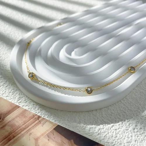 Vista 5 de Delicado collar de gargantilla de oro para mujer, gargantilla de mariposa con relleno de oro de 18 quilates, no se decolora, cadena pequeña