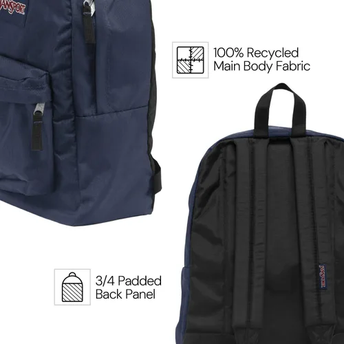 Vista 3 de JanSport SuperBreak One Mochilas, bolsa duradera y ligera con 1 compartimento principal, bolsillo frontal con organizador integrado, de primera