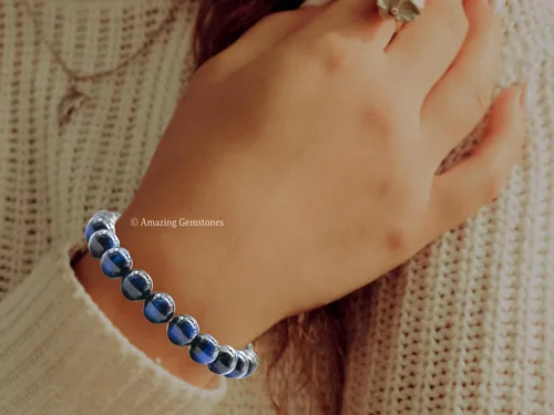 Vista 562 de Amazing Gemstone Crystal Bracelet for Women Men's Gifts - Protection Healing Crystal Bracelet - 8mm Gemstone Beaded Stretchable Bracelet Pulseras